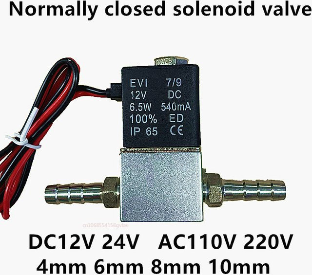 Pneumatisches 2-Wege-Magnetventil von xmshxltd aus Aluminium in Silber, 1/4 Zoll Anschluss, für Luft, Wasser oder Öl, erhältlich in verschiedenen Spannungen (12V, 24V, 110V, 220V) - Bild 1