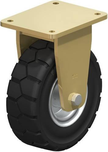 Blickle Bockrolle BS-VLE 257K in Schwarz und Multicolour mit 250 mm Rad-Durchmesser und 600 kg Tragfähigkeit - Bild 1