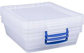 Really Useful Box Aufbewahrungsboxen mit Deckel, transparent, 3 Stück, 10,5 l - Bild 1
