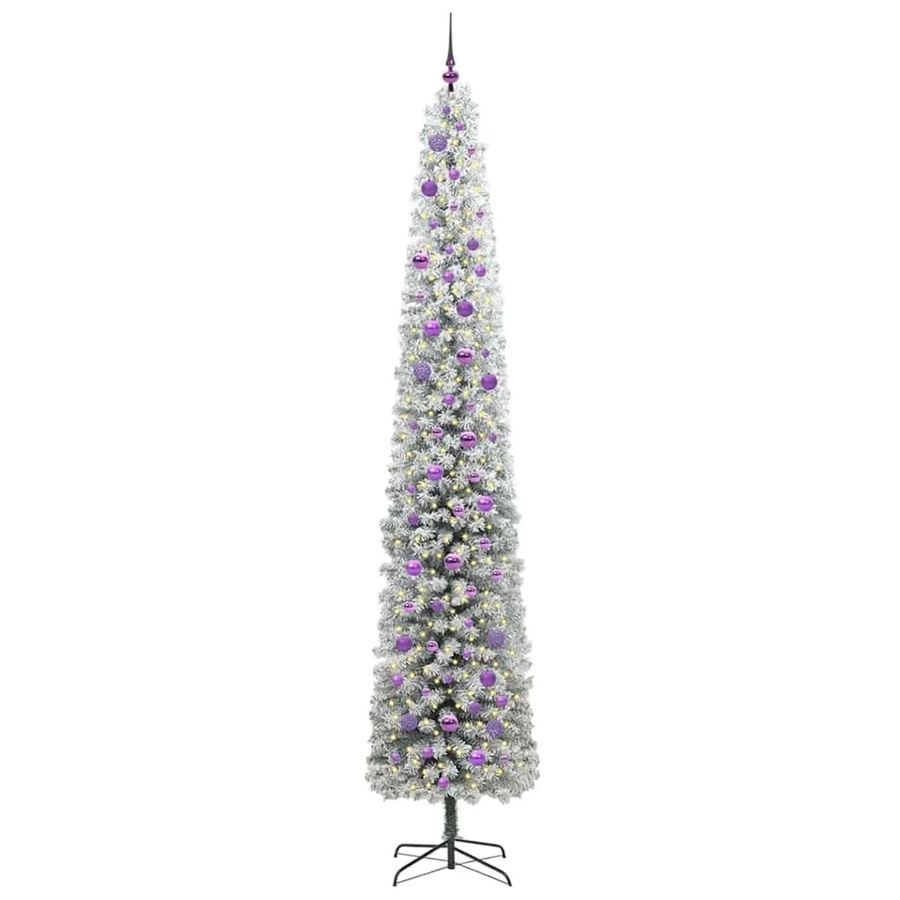 vidaXL Künstlicher Weihnachtsbaum in Grün mit 300 warmweißen LEDs und Ständer, Höhe: 270 cm - Bild 2