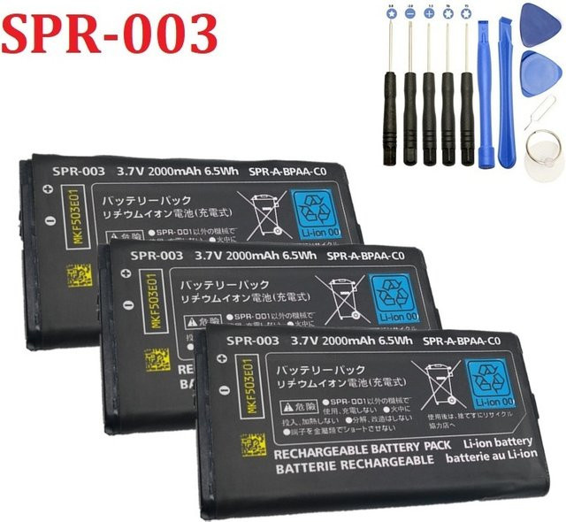 Wiederaufladbarer Li-Ionen-Akku 2000 mAh für Nintendo 3DSLL und 3DSXL in Schwarz inklusive Werkzeugpaket - Bild 1