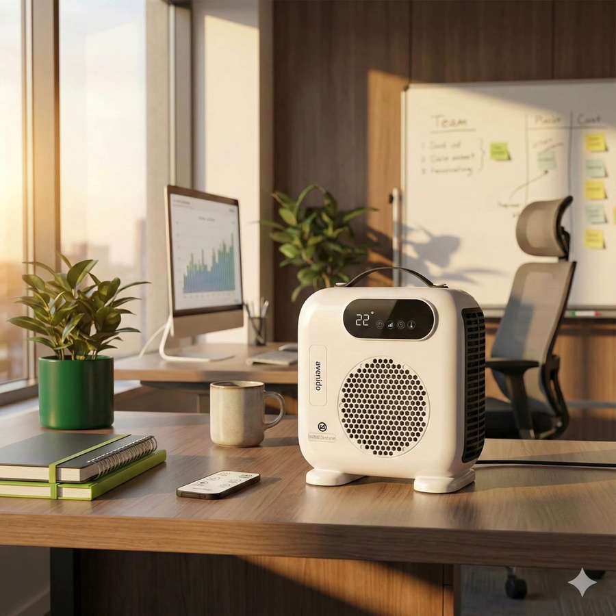Avenido Heizlüfter und Ventilator mit Fernbedienung, 2000W, Weiß - Bild 7