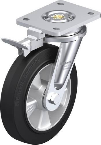 Blickle Lenkrolle LO-ALEV 200K-RI4 mit Feststeller, Farbe Schwarz-Grau, Rad-Durchmesser: 20 cm, Tragfähigkeit: 500 kg - Bild 1