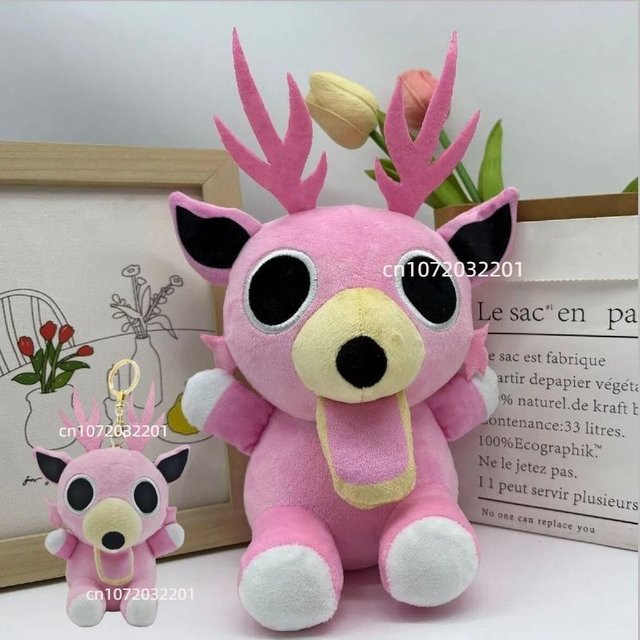 Yiran toy 99 Nächte im Wald Plüschtiere, Schwarze Katze, Rosa Babyhirsch, Blaue Eule, Rote Ziege, ab 14 Jahren - Bild 1