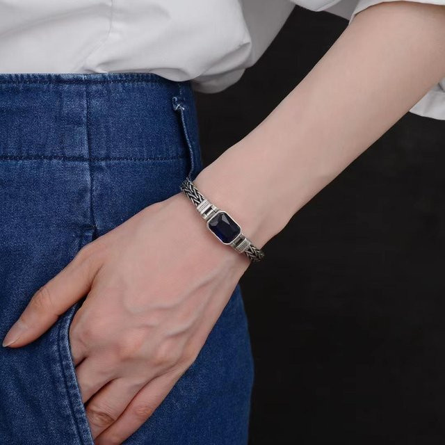 Wucifang Jewelry Armband, 925 Silber, Zirkonia, Unisex, 20cm - Bild 1
