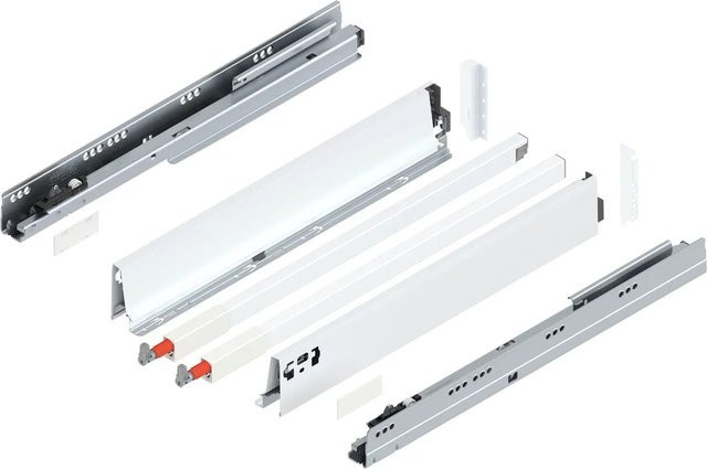 Blum C-Reling Tandembox antaro Vollauszug Seidenweiß 550 mm 1 Paar - Bild 1