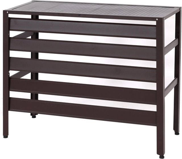 MCW Alu Verkleidung für Klimaanlage oder Wärmepumpe K59 als Abdeckung und Schutzgitter in Braun, H x B x T: 73 x 90 x 38 cm - Bild 2