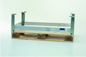 HMH Palett Stack Pro starrer Eckträger aus Aluminium in Silber, teleskopierbar, B/T/H: 122 x 82 x 33-49 cm - Bild 1