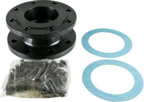 Grundfos Adapter DN 100 für Pumpe, Farbe: Schwarz, Material: Stahl, Höhe: 100 mm, Durchmesser: 180 mm, PN 10 - Bild 1