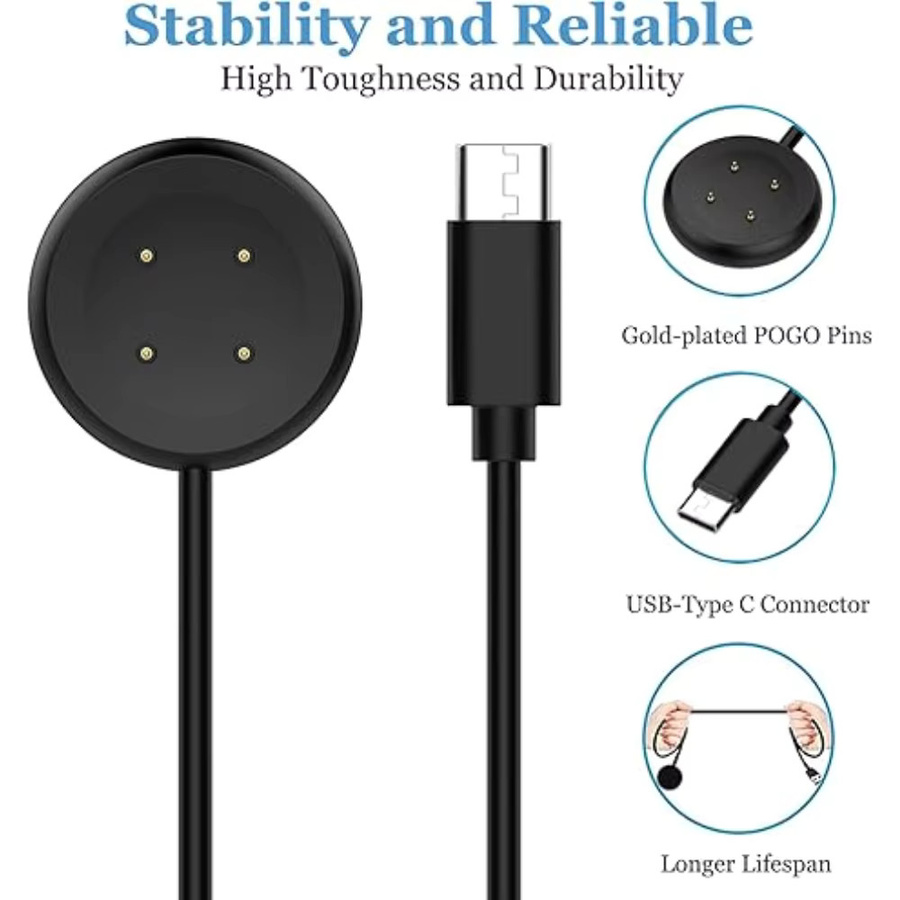 Google Ersatzladegerät USB-C, Schwarz, kompatibel mit Pixel Watch 3/2 - Bild 2