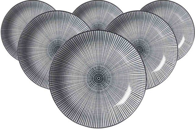 Ritzenhoff & Breker Suppenteller Takeo Stripes blau 6er Set Durchmesser: 20,5 cm - Bild 1