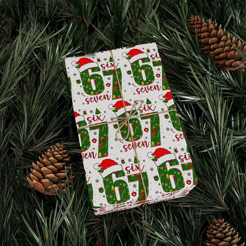 KOQZM Weihnachtsgeschenkpapier und Seidenpapier Set in Mehrfarbig für Weihnachtsgeschenke - Bild 2