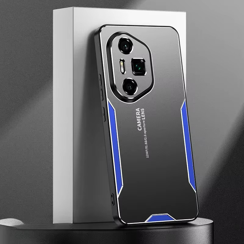 Luxus Aluminium Legierung Handyhülle für Honor 500 400 200 300 Ultra Lite Pro in Schwarz und Blau - Bild 4