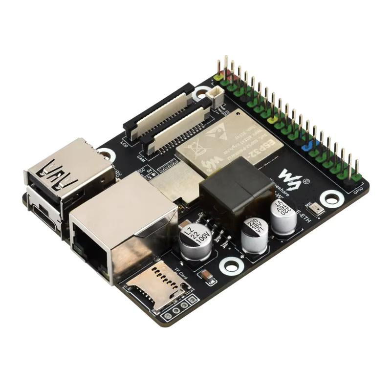 Espressif ESP32-P4 WiFi 6 PoE Ethernet Entwicklungsboard mit ESP32-C6 Basis und Raspberry Pi Kamera-Unterstützung in Schwarz - Bild 2