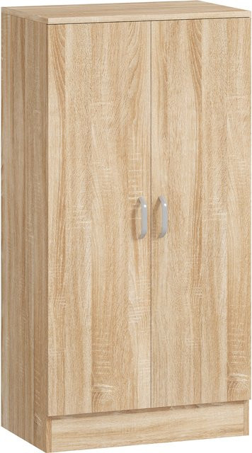 HOMCOM Schuhschrank mit 2 Türen und 6 verstellbaren Ablagen, Schuhkommode mit Soft-Close-Funktion für 14 Paar Schuhe, Naturholz, B/T/H: 55 x 35 x 108 cm - Bild 1