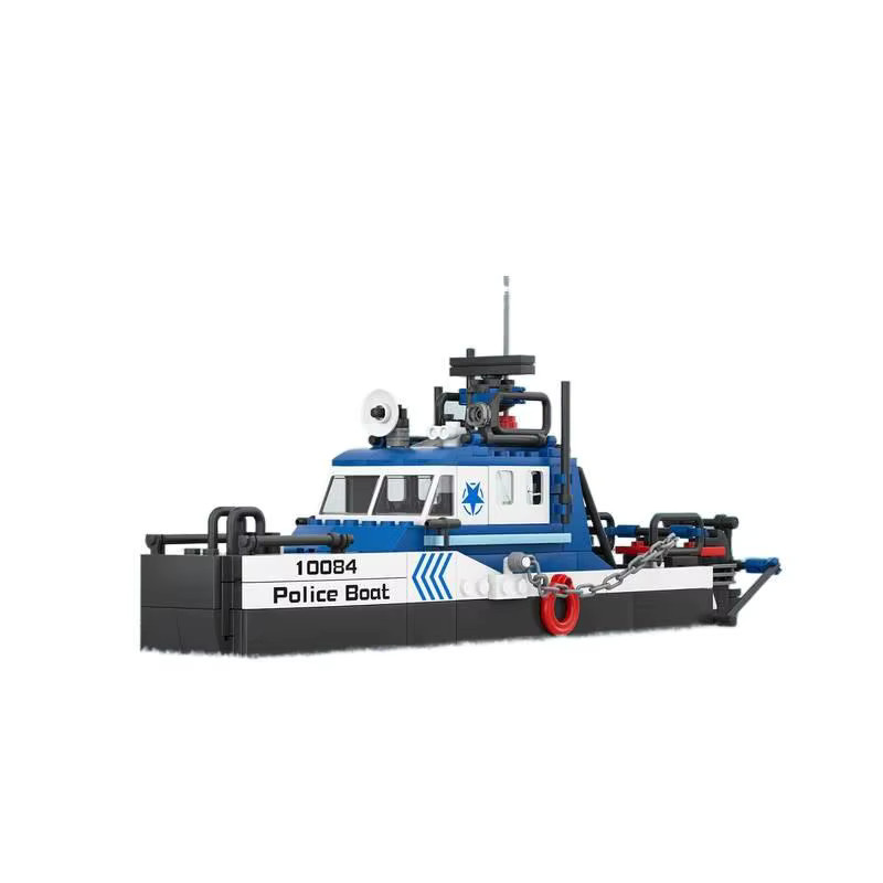 MOULD KING Polizei Boot, Bausteine Modell Schiff, 413 Teile, ab 8 Jahren - Bild 4