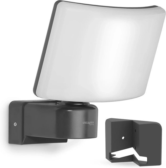 Oktaplex Cali LED Außenstrahler IP65 Wandlampe in Anthrazit mit 30W und 2200 Lumen, Warmweiß 3000K - Bild 1