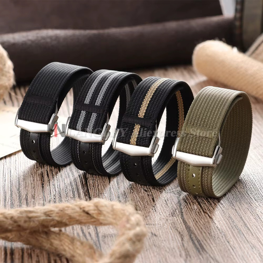 SAYKO Uhrenarmband Nylon, Textil/NATO, Edelstahl, Unisex - Bild 3