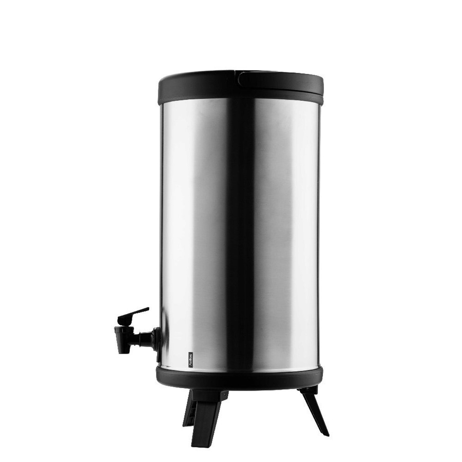 Helios MAXX Getränkespender aus Edelstahl in Silber/Schwarz mit 10 l Volumen, Höhe: 42,5 cm - Bild 1