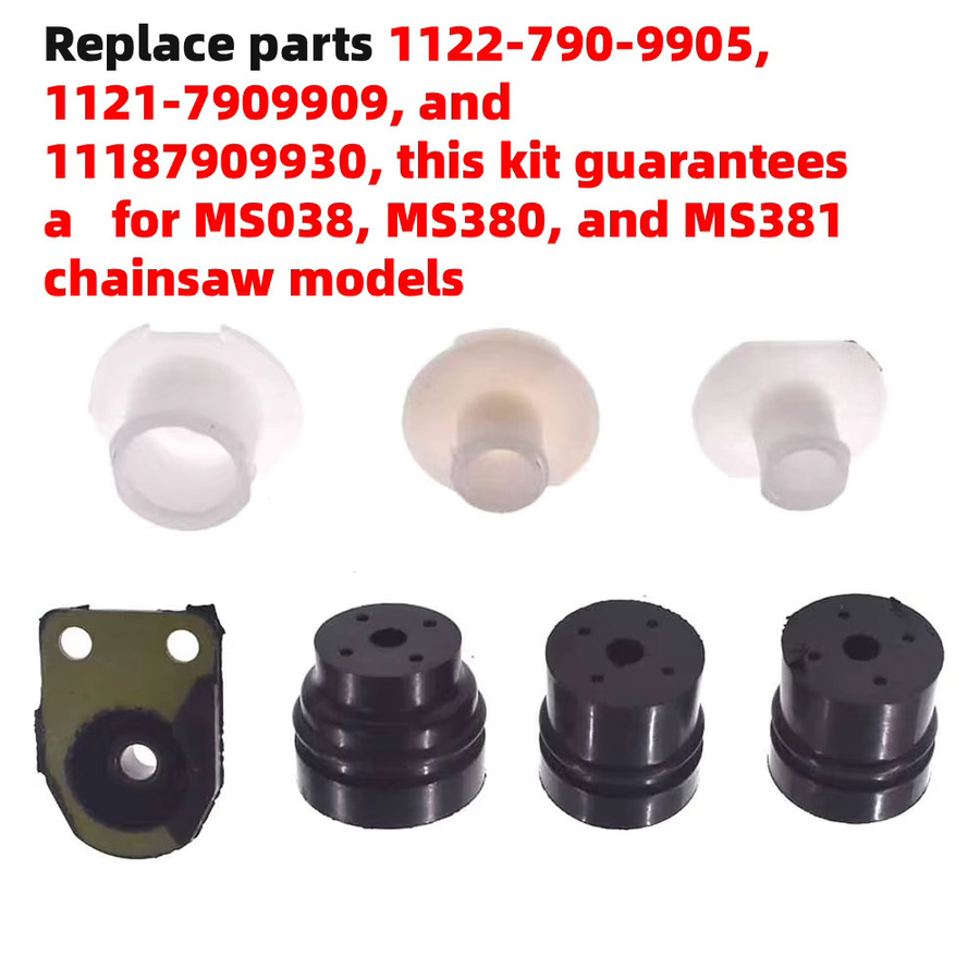 Vibratite Kettensägen-Puffer-Set aus Gummi in Schwarz für MS038 MS380 MS381 Modelle - Bild 2
