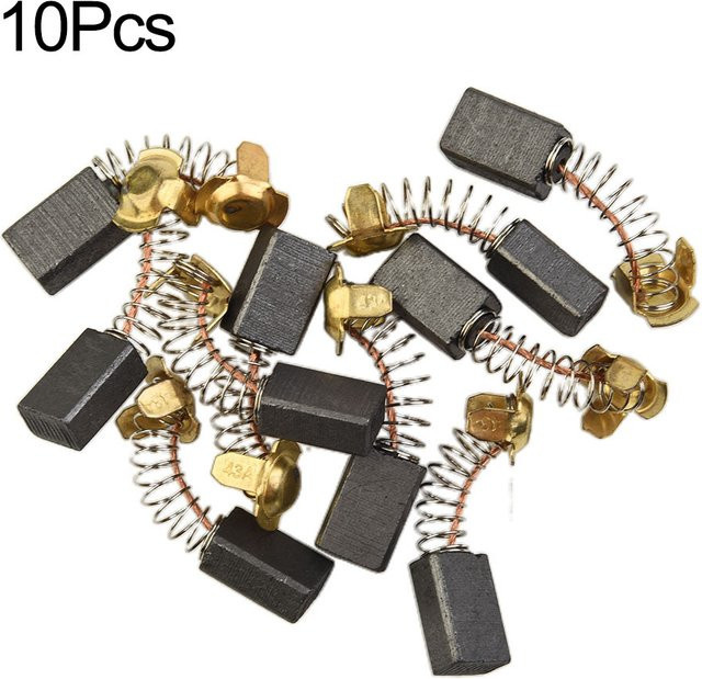 10 Stück Motorkohlebürsten von VIBRATITE für Elektrowerkzeuge wie Bohrhammer, Kreissäge, Trennsäge und Winkelschleifer, Maße: B: 7 mm, T: 11 mm, H: 18 mm - Bild 1