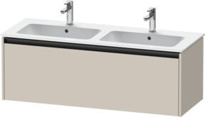 Duravit Waschtischunterschrank Ketho.2 wandhängend mit 1 Auszug in Taupe Matt, B/T/H: 128 x 44 x 44 cm - Bild 1