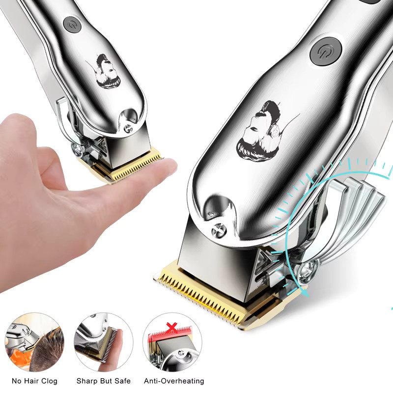 HATTEKER Haarschneide- und Trimmer-Set für Herren, Silver - Bild 5