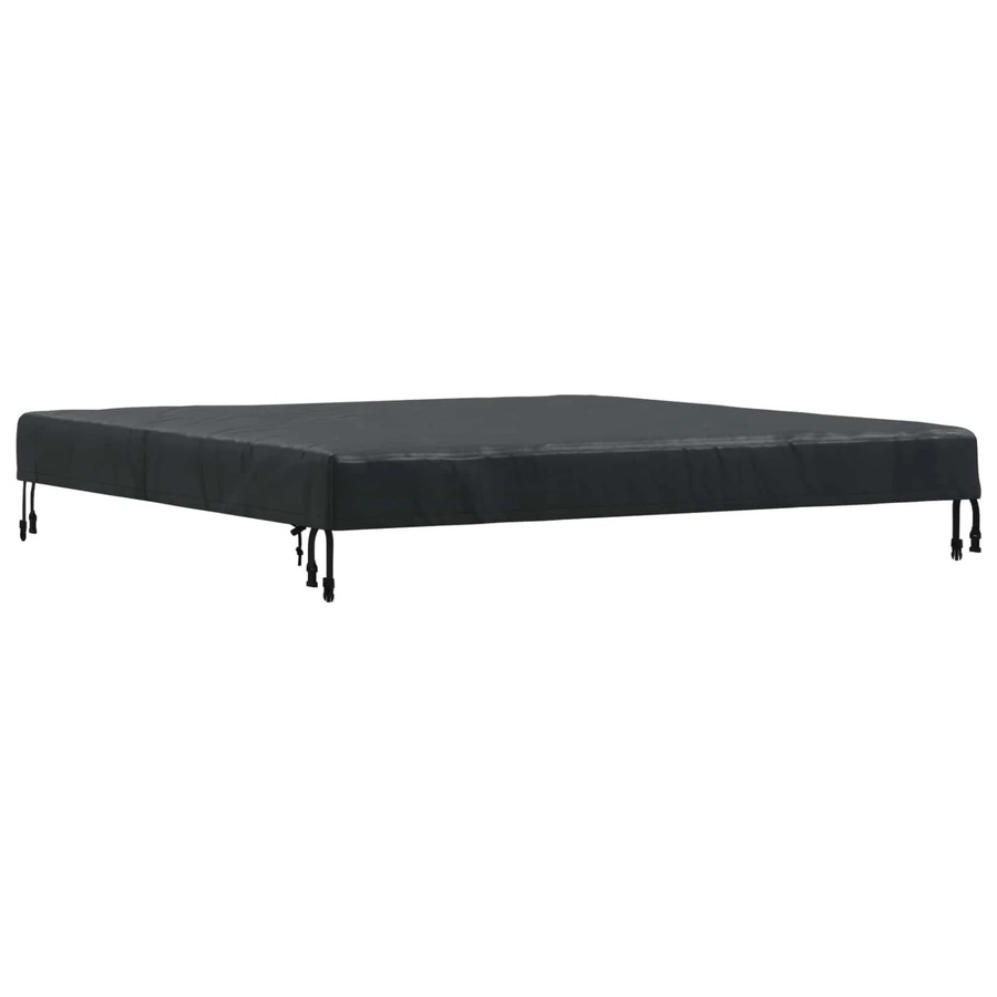 vidaXL Tischdecke quadratisch in Schwarz, wasserabweisend und pflegeleicht, B/T: 122 x 122 cm - Bild 2