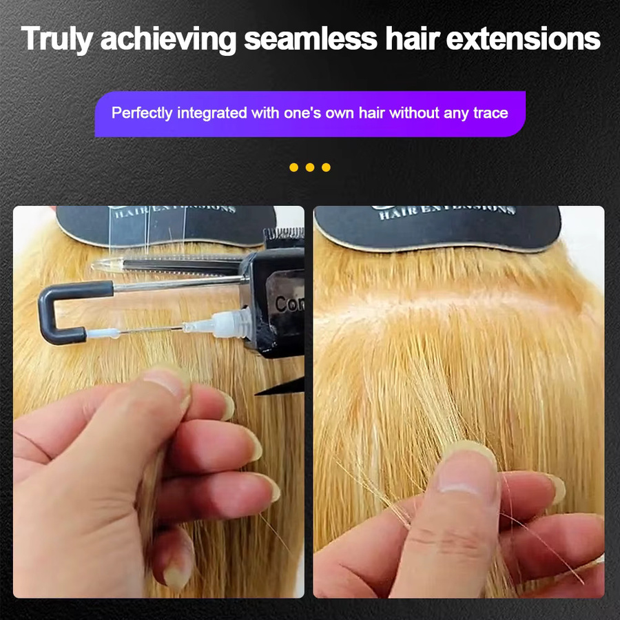 Comblinees P1 Haarverlängerungs-Eisen mit Schnellklebesets, Unisex - Bild 2