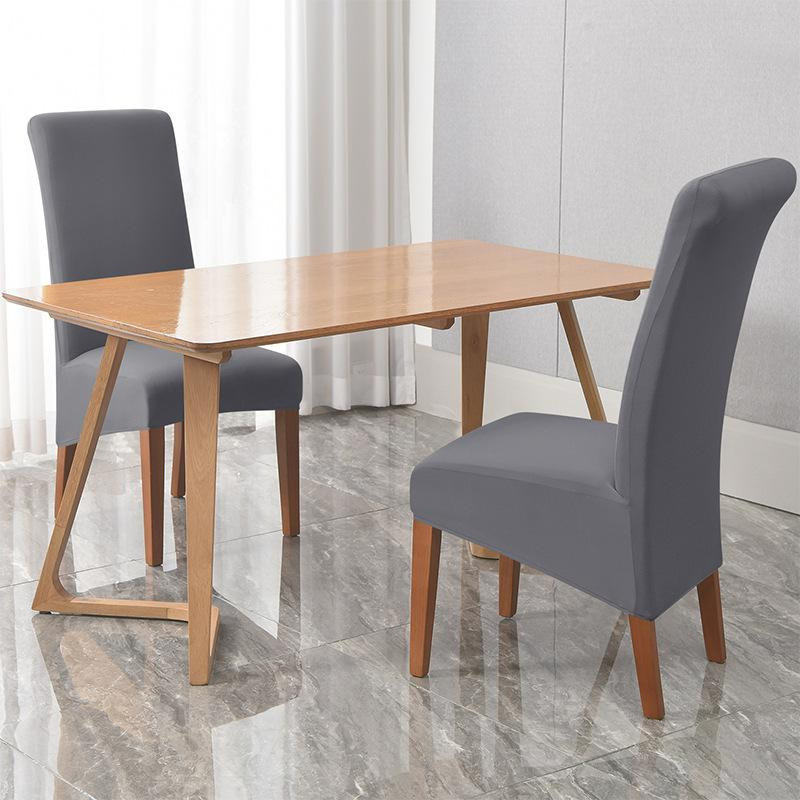 Wasserabweisender Sesselbezug aus elastischem Stretchstoff in Grau für Esszimmer, Büro und Küche - Bild 1