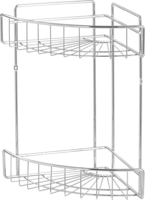 Eck-Drahtkorb Fregate 2 Etagen in Chrom, B/T/H: 37 x 23 x 23 cm - Bild 1