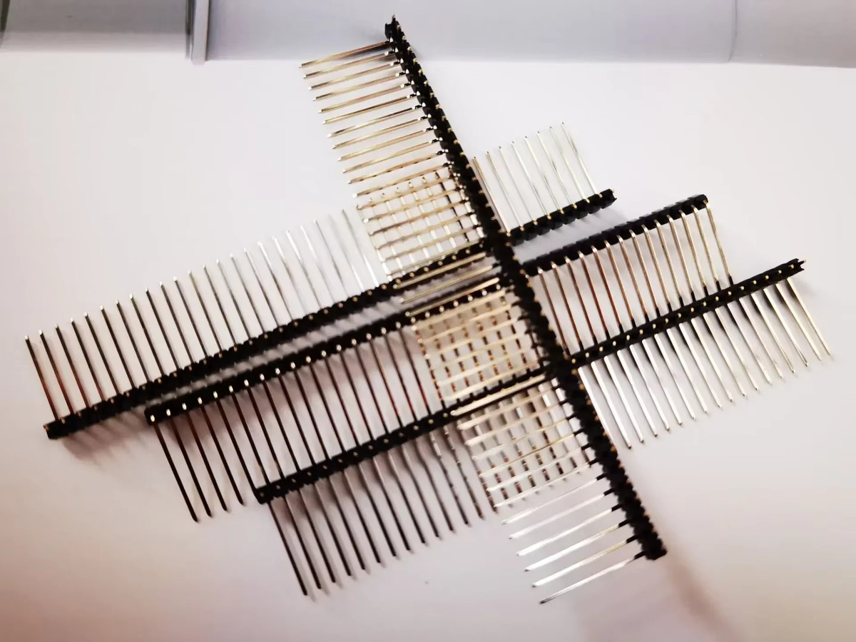 E-SIMPO 10 Stück Rechtwinklige Pin Header Jumper, 2,54 mm Abstand, 1 x 40 Reihe, Vergoldet, B6–12 mm, PCB Männlich RA Pin Header - Bild 3