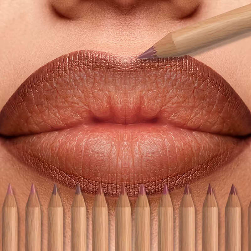 6-teiliges Lipliner-Set, matt, Beere, Braun, Rosa - Bild 1