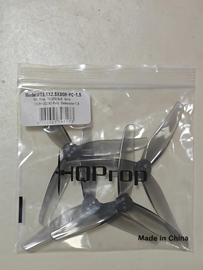 HQProp T3,5X2,5X3 3,5 Zoll 3-Blatt Propeller für FPV Racing Drohnen mit 1,5mm Welle, 10 Paar - Bild 2