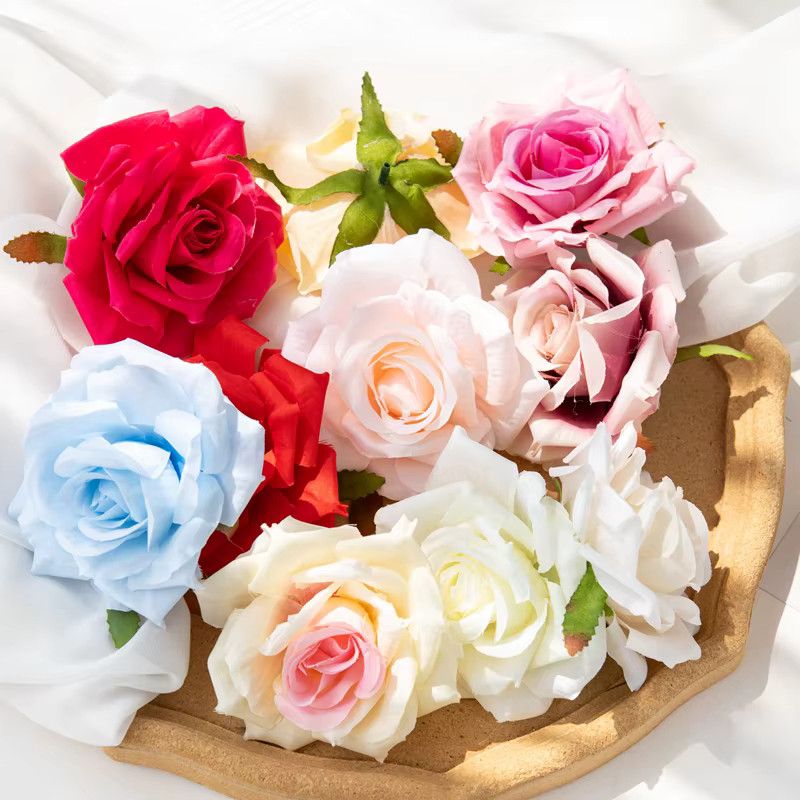 Künstliche Seidenrosen in Rot von smr für Hochzeit und DIY-Dekoration, 10 oder 20 Stück - Bild 2