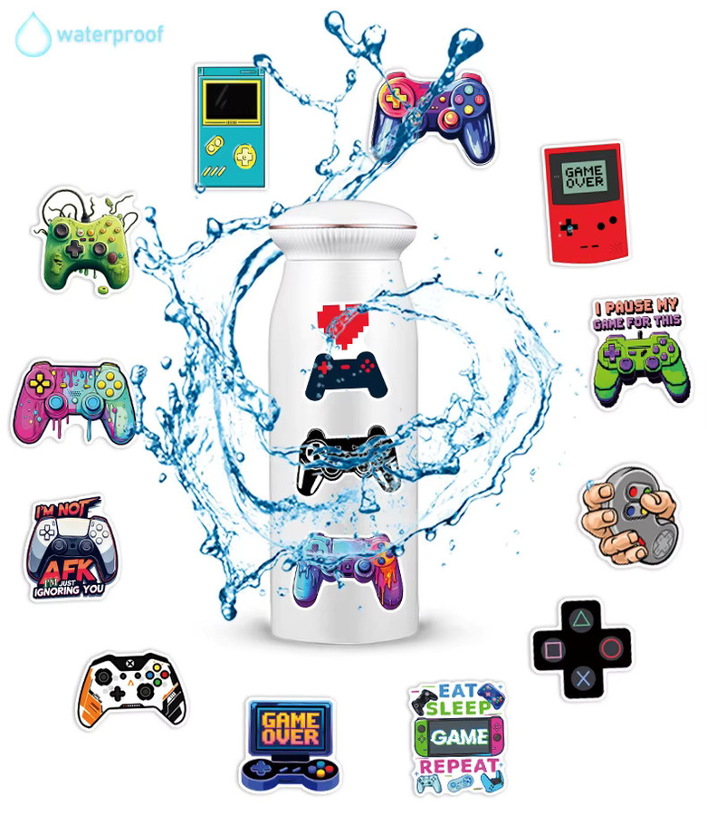 50 Stück Retro Game-Controller Cartoon Doodle Aufkleber in Multicolour für DIY-Projekte wie Handyhüllen, Laptops und Briefpapierboxen - Bild 4