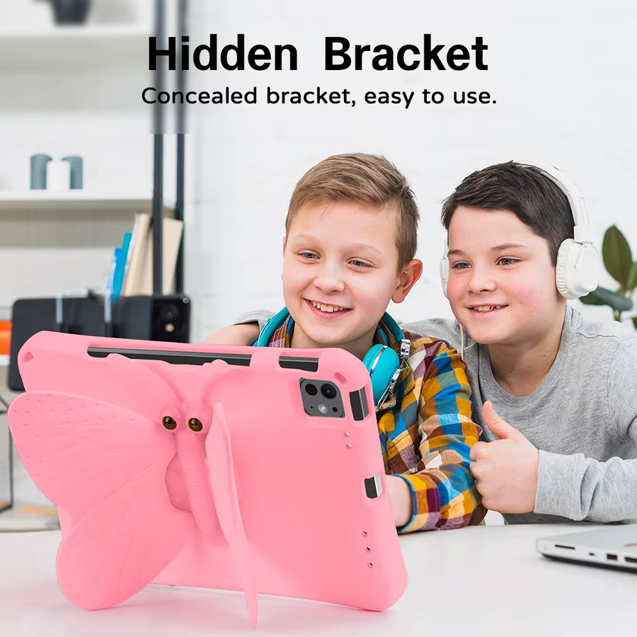 Stoßfeste EVA Kinder Schutzhülle mit Standfunktion für Samsung Galaxy Tab S7 S8 S9 S10 Plus FE Lite und Tab A9 A11 in Pink oder Purple - Bild 1
