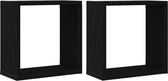vidaXL Würfel-Wandregale 2er-Set in Schwarz Eichen-Optik, B/T/H: 30 x 15 x 30 cm - Bild 1