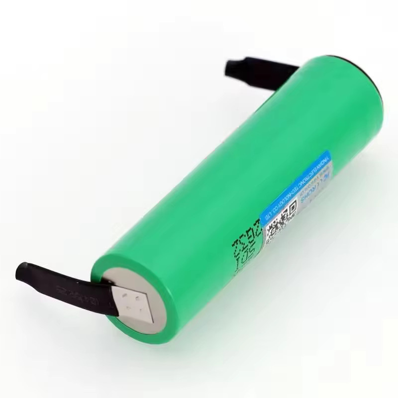 DAWEIKALA Original 18650 Lithium-Akku 2500 mAh 3,7V/3,6V INR18650-25R in Grün mit DIY Nickelblech - Bild 2