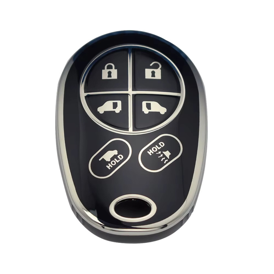 DAEFAR 6-Tasten TPU Fernbedienung Autoschlüssel in Schwarz für Toyota Sienna Tundra Sequoia Tacoma Camry Highlander Aurion 2004-2018 - Bild 3