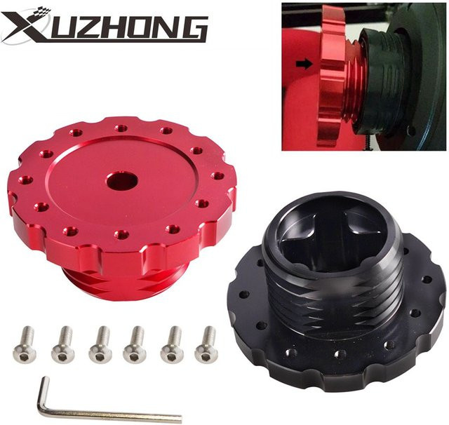 Thrustmaster Racing Lenkrad Verbindung Adapter Kit für TXT300 und T500TS aus Aluminium in Rot/Schwarz - Bild 1