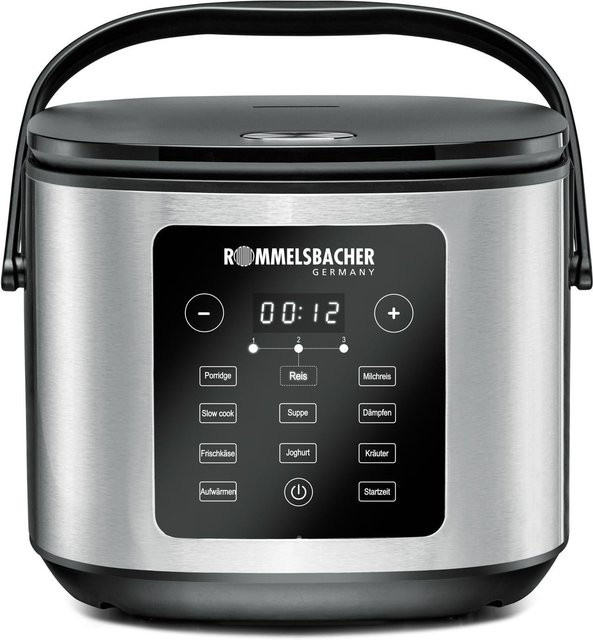 Rommelsbacher MRK 950 Multi Reiskocher in Silber, 5 Liter, 860 W, mit Warmhaltefunktion, PFAS-freier Antihaftbeschichtung und 12 Programmen - Bild 1