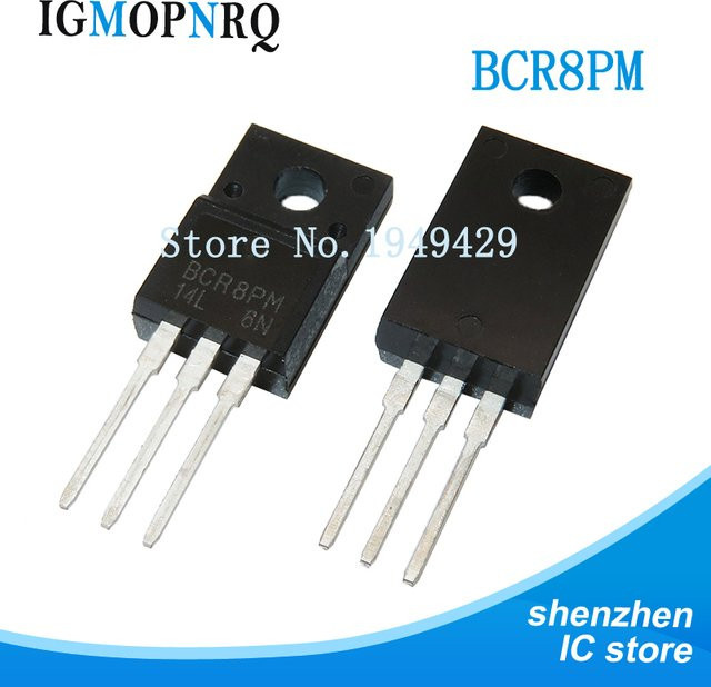 5 Stück BCR8PM-14L TO-220F BCR8PM Transistor in Schwarz - Bild 1