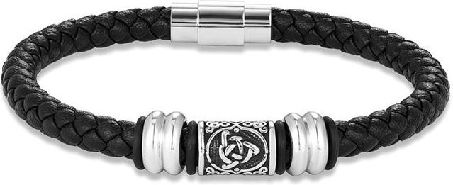 YULIN Armband, Edelstahl, Schwarz, Unisex, 19cm - Bild 1