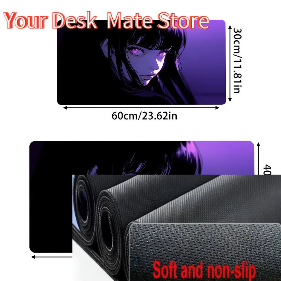 Potdemiel Tomie Mauspad Schreibtischunterlage und Tastaturmatte für Büro und Gaming - Bild 3