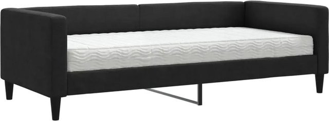 vidaXL Tagesbett mit Matratze Schwarz B/T/H: 90 x 200 x 68 cm - Bild 1