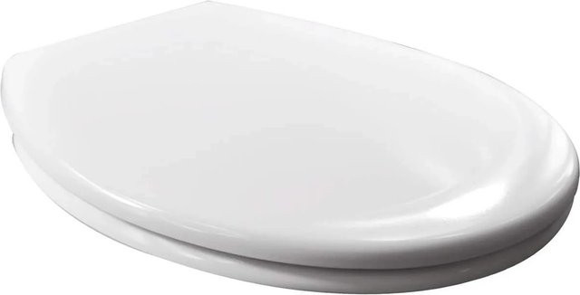 WOLTU WC Sitz Toilettensitz mit Absenkautomatik in Weiß, Oval, mit Soft-Close und Quick-Release Funktion, B/T: 44,4 x 37,1 cm - Bild 1