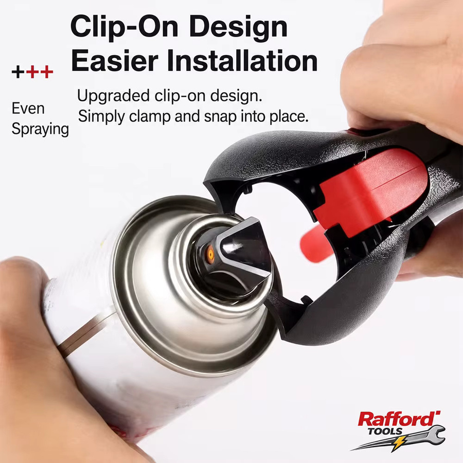 Rafford Sprühdosen-Triggergriff in Schwarz, Universeller Aerosoldosen-Adapter zum Aufstecken für DIY Autolackierungen - Bild 2