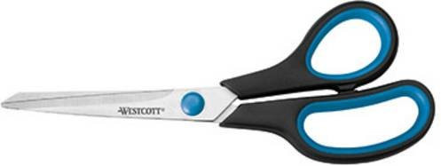 Westcott Universalschere Easy Grip für Rechtshänder, Schwarz und Blau, Länge: 20,1 cm - Bild 1