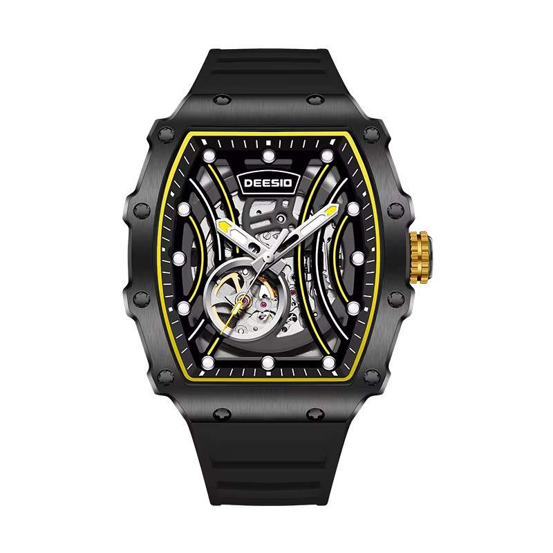 Deesio Armbanduhr, Automatik, Edelstahl, Schwarz, Herren - Bild 4